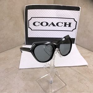 New Coach HC8193 L1615 Dark Gray Glitter Plastic Sunglasses
